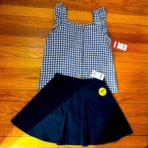 NWT Osh Kosh skort Cat & Jack outfit M (7/8)